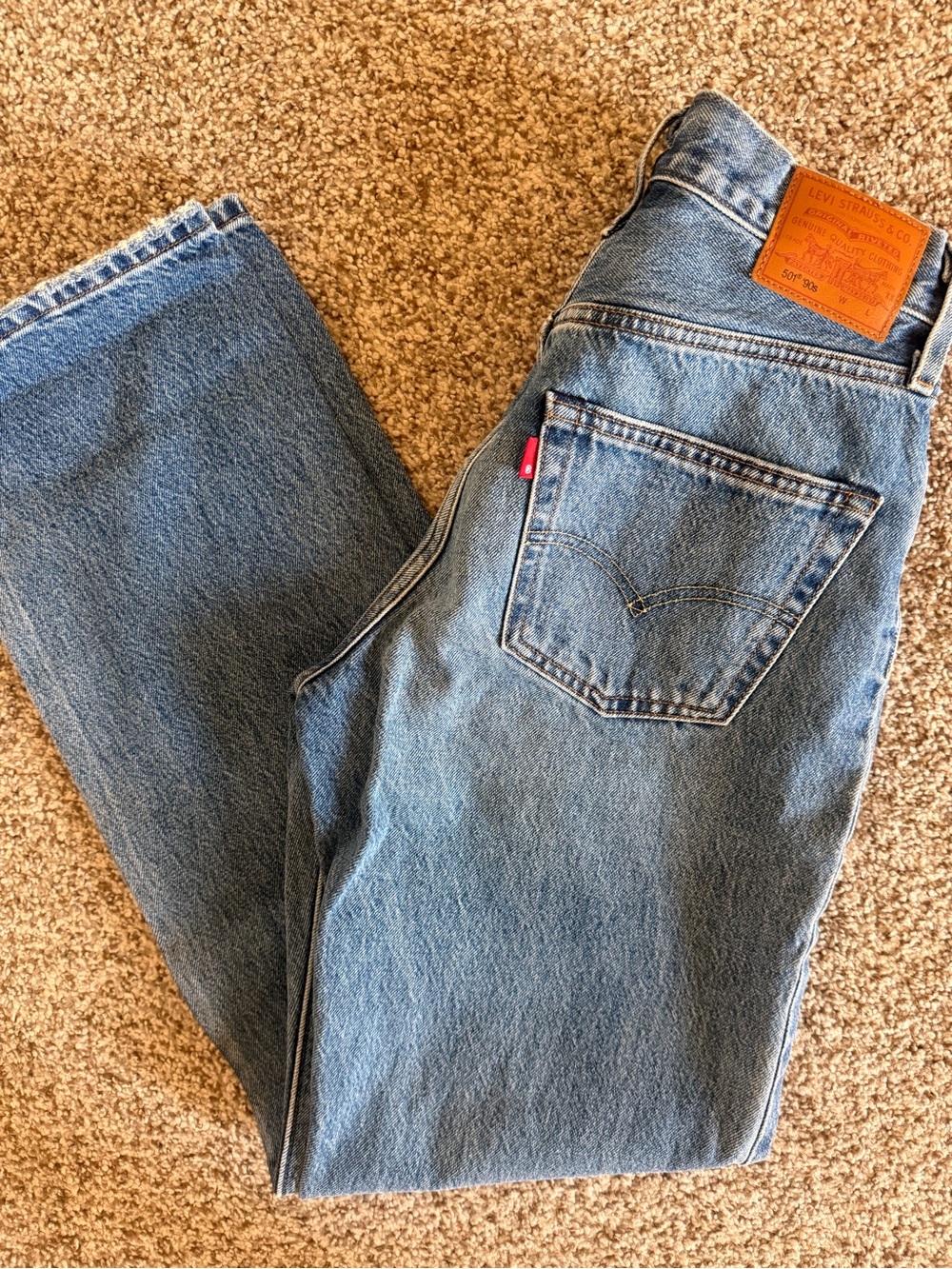 Levi's 501 90’s Selvedge Straight Jeans in “fresh plan” 26x32 - Picture 8 of 9
